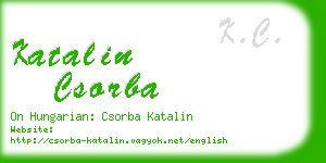 katalin csorba business card